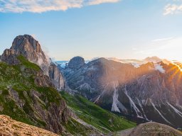 Východ slunce z Passo delle Coronelle